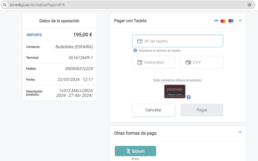 Captura Transporte de otros elementos que no sean bicicletas